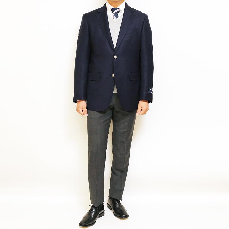 SALE 新作 秋冬 新品 ジャケット テーラード ブレザー エルメネジルドゼニア Super150s トロフェオ 濃紺ネイビー無地 コンブレ 2つボタン (AB/BB体) J20-2B | ZEGNA | 01