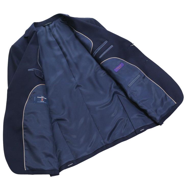 SALE 新作 秋冬 新品 ジャケット テーラード ブレザー エルメネジルドゼニア Super150s トロフェオ 濃紺ネイビー無地 コンブレ 2つボタン (AB/BB体) J20-2B | ZEGNA | 07