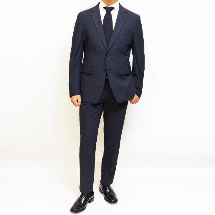 SALE 2025-26 スーツ メンズ 新作 新品 秋冬 renoma homme レノマ オム ブリスタージャガード ニット 濃紺ネイビー無地系 2つボタン 次世代 スリム型 | renoma | 03