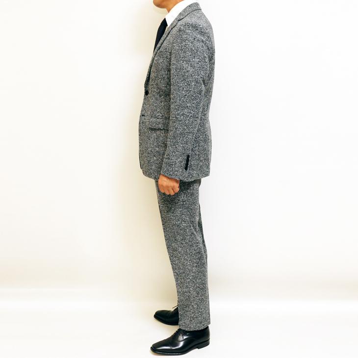 SALE 2025-26 スーツ メンズ 新作 新品 秋冬 renoma homme レノマ オム 尾州 モールニット（日本製生地）霜降り調 灰グレー杢 2つボタン 次世代 スリム型 | renoma | 11