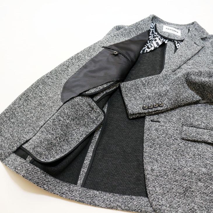 SALE 2025-26 スーツ メンズ 新作 新品 秋冬 renoma homme レノマ オム 尾州 モールニット（日本製生地）霜降り調 灰グレー杢 2つボタン 次世代 スリム型 | renoma | 08