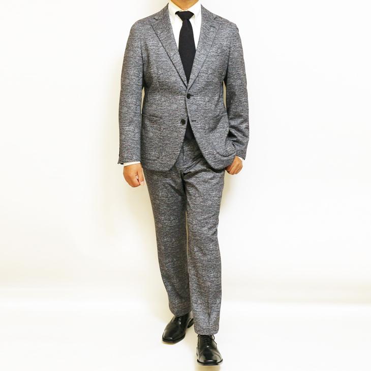 SALE スーツ メンズ 新作 秋冬 POLO BRITISH COUNTRY SPIRIT ポロ ビーシーエス 淡灰ホームスパン風ニット ストレッチ 次世代 家庭洗濯可 ウォッシャブル | POLO BCS | 03
