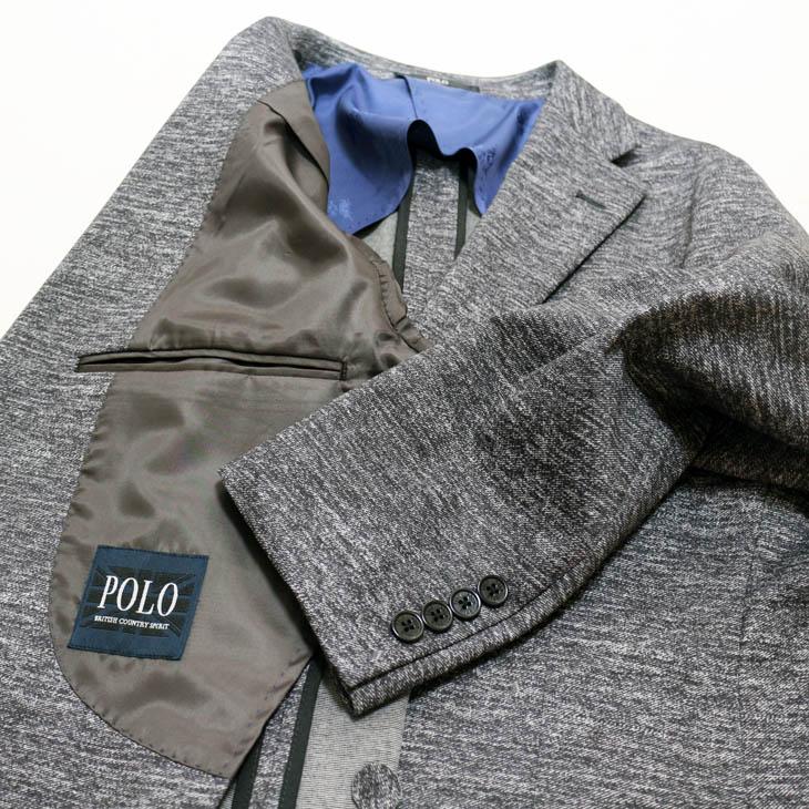SALE スーツ メンズ 新作 秋冬 POLO BRITISH COUNTRY SPIRIT ポロ ビーシーエス 淡灰ホームスパン風ニット ストレッチ 次世代 家庭洗濯可 ウォッシャブル | POLO BCS | 06