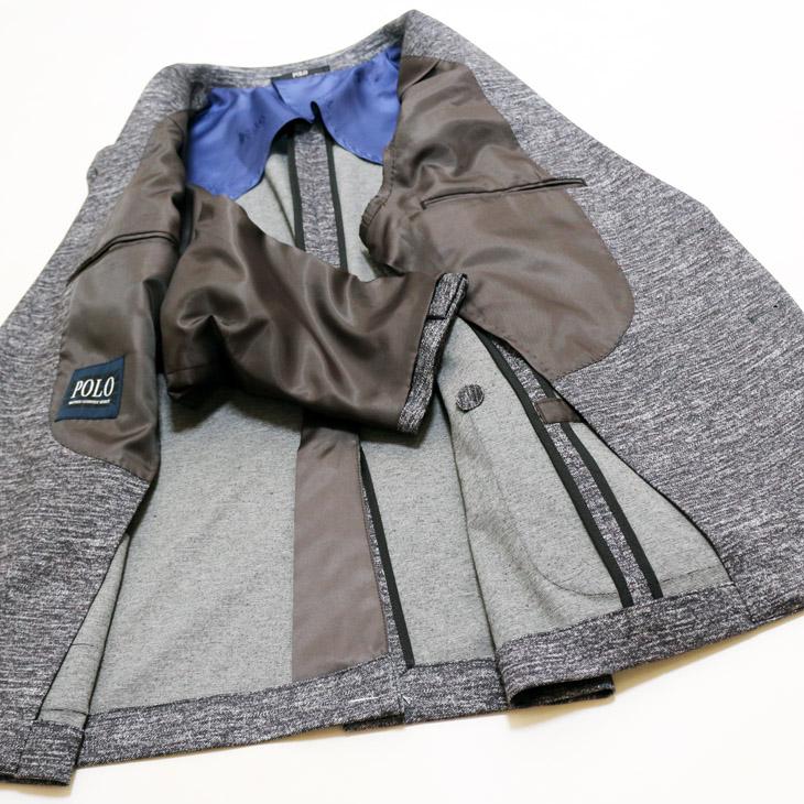 SALE スーツ メンズ 新作 秋冬 POLO BRITISH COUNTRY SPIRIT ポロ ビーシーエス 淡灰ホームスパン風ニット ストレッチ 次世代 家庭洗濯可 ウォッシャブル | POLO BCS | 07