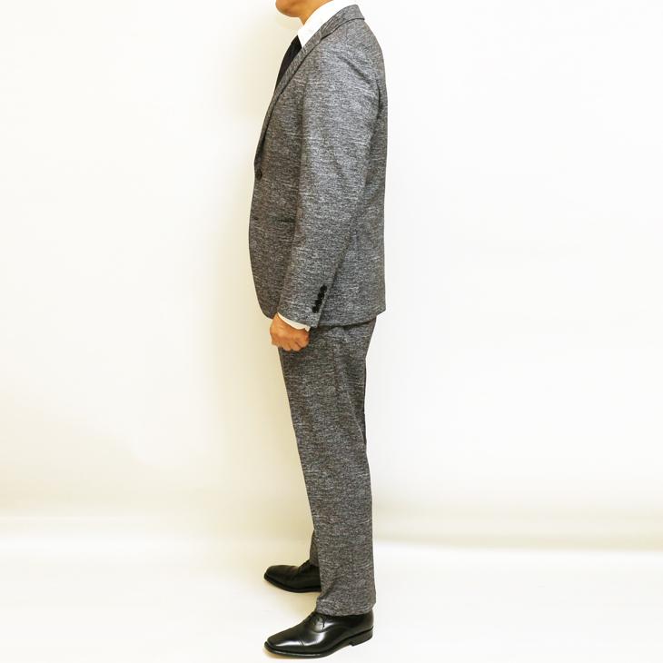SALE スーツ メンズ 新作 秋冬 POLO BRITISH COUNTRY SPIRIT ポロ ビーシーエス 淡灰ホームスパン風ニット ストレッチ 次世代 家庭洗濯可 ウォッシャブル | POLO BCS | 08