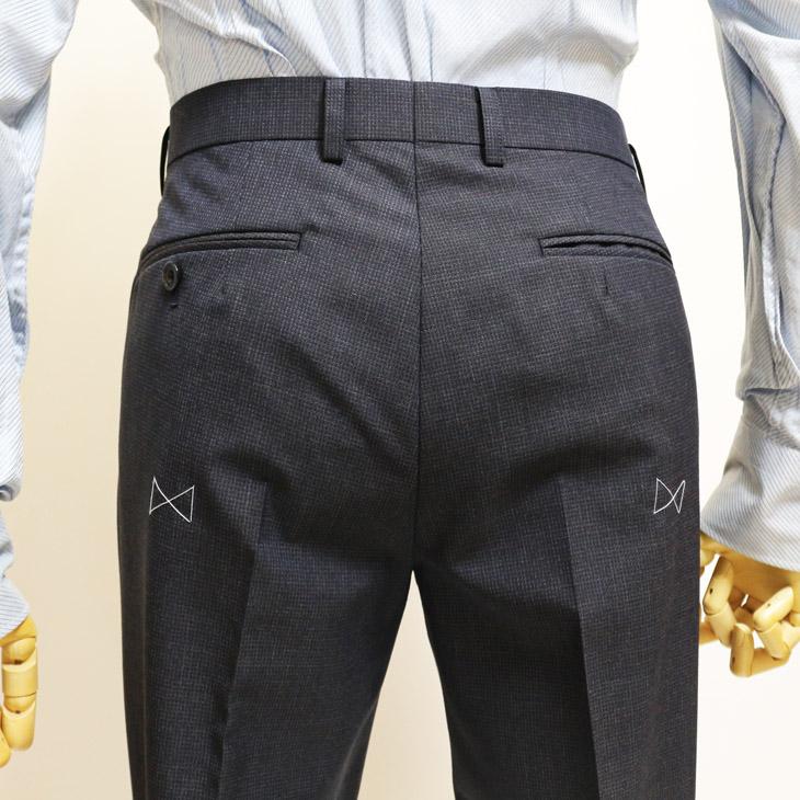 SALE 2025-26 スーツ メンズ 新作 秋冬 フィッチェ FICCE ネイビーグレー杢 小柄チェック 3つボタン段返り ベスト付き スリーピース スーツ (A/AB体) スリム | FICCE | 16