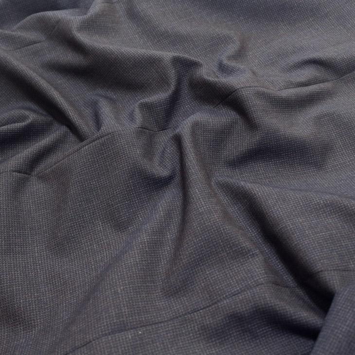 SALE 2025-26 スーツ メンズ 新作 秋冬 フィッチェ FICCE ネイビーグレー杢 小柄チェック 3つボタン段返り ベスト付き スリーピース スーツ (A/AB体) スリム | FICCE | 18