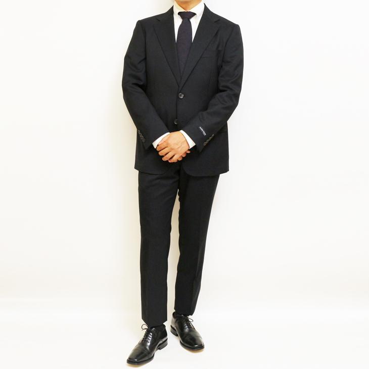 SALE 2025-26 新作 スーツ メンズ 秋冬 新品 Stanley Blacker スタンリーブラッカー 西川毛織 濃紺ネイビー無地 ビジネス 次世代 スーツ (A/AB体) やや細め |  | 02