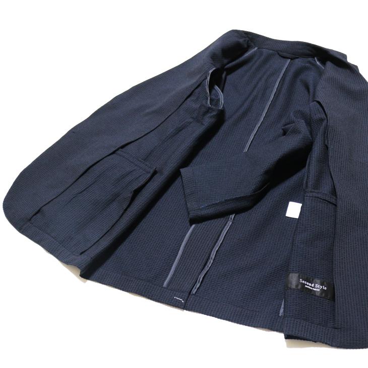 SALE ワッフル調 サッカー生地 春夏 Second Style 濃紺ネイビー カジュアル スーツ メンズ 家庭洗濯可能 イージーケア 全国送料無料 次世代 |  | 06