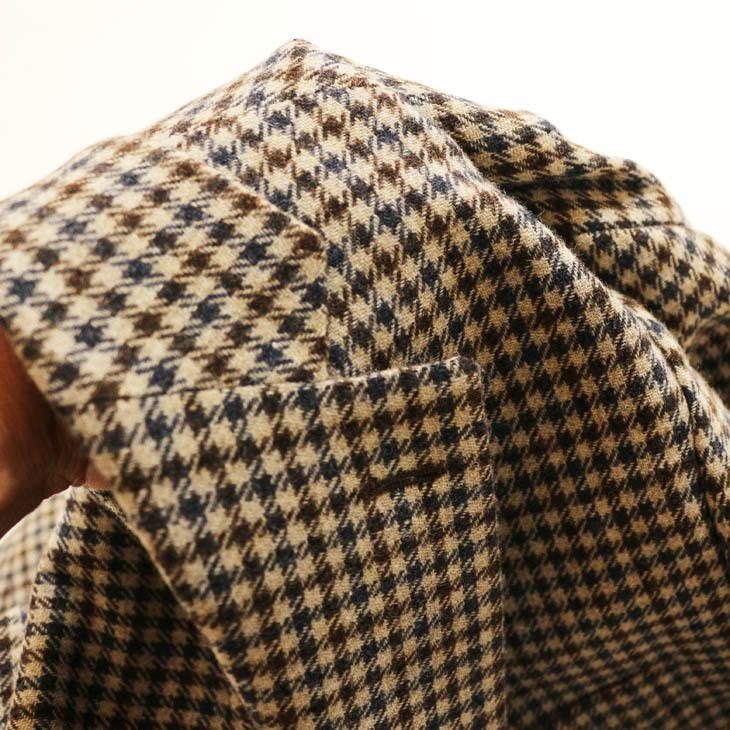 ジャケット テーラード ブレザー 2021-22 新作 秋冬 新品 スタンリーブラッカー ブラウン系 ガンクラブチェック ３つボタン段返り ジャケット (A/AB体) |  | 07