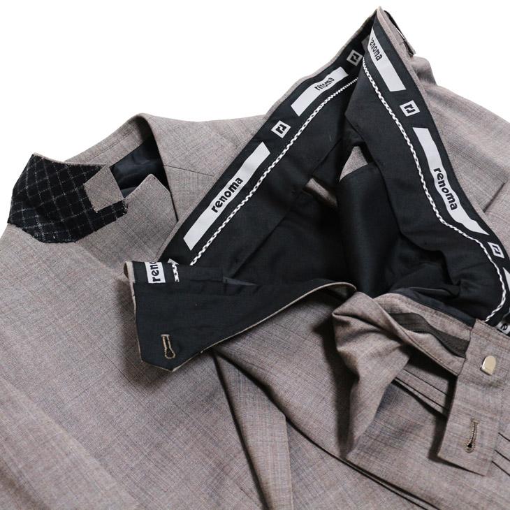 2026年モデル 新作 春夏 スーツ メンズ 新品 renoma paris レノマ パリス Lightライトブラウン杢無地系 西川毛織 Super100s 2つボタン ビジネス (AB体) J-REP05 | renoma | 11