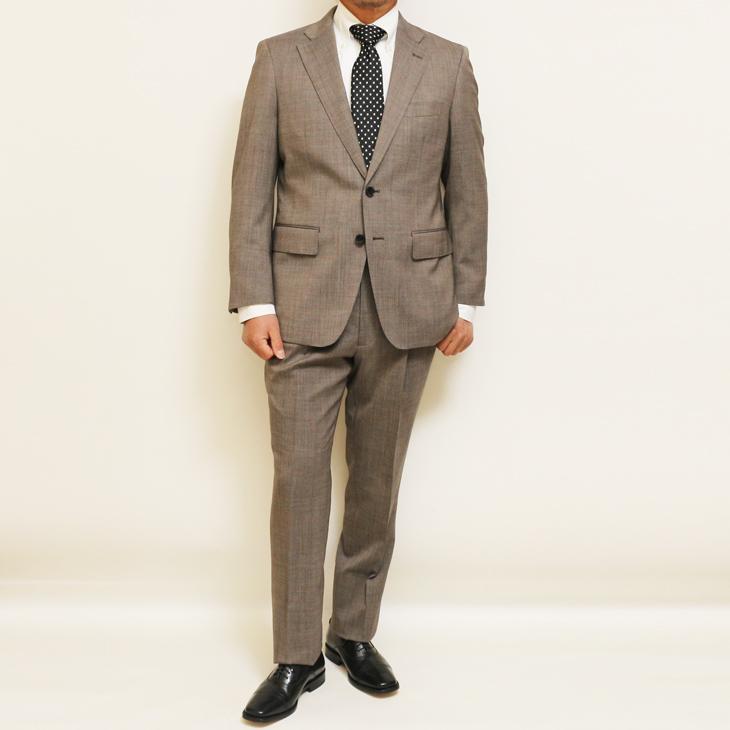 2026年モデル 新作 春夏 スーツ メンズ 新品 renoma paris レノマ パリス Lightライトブラウン杢無地系 西川毛織 Super100s 2つボタン ビジネス (AB体) J-REP05 | renoma | 02