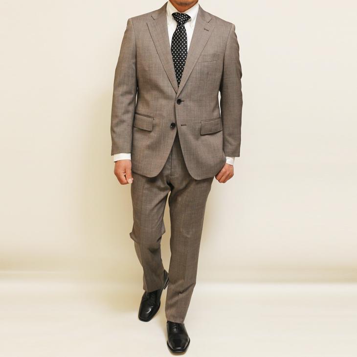2026年モデル 新作 春夏 スーツ メンズ 新品 renoma paris レノマ パリス Lightライトブラウン杢無地系 西川毛織 Super100s 2つボタン ビジネス (AB体) J-REP05 | renoma | 03