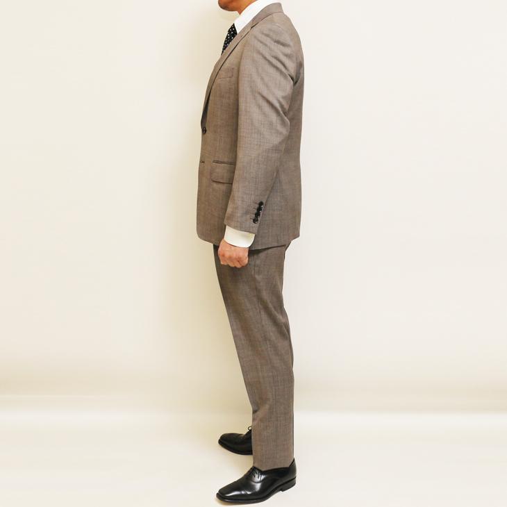 2026年モデル 新作 春夏 スーツ メンズ 新品 renoma paris レノマ パリス Lightライトブラウン杢無地系 西川毛織 Super100s 2つボタン ビジネス (AB体) J-REP05 | renoma | 08