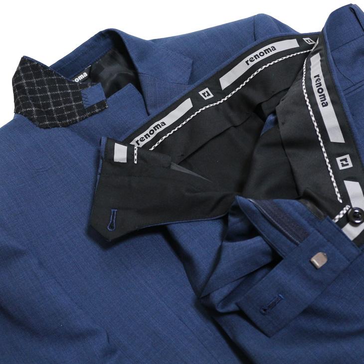 2026年モデル 新作 春夏 スーツ メンズ 新品 renoma paris レノマ パリス ICEアイスブルー杢無地系 西川毛織 Super100s 2つボタン ビジネス (AB体) J-REP05-2B | renoma | 11