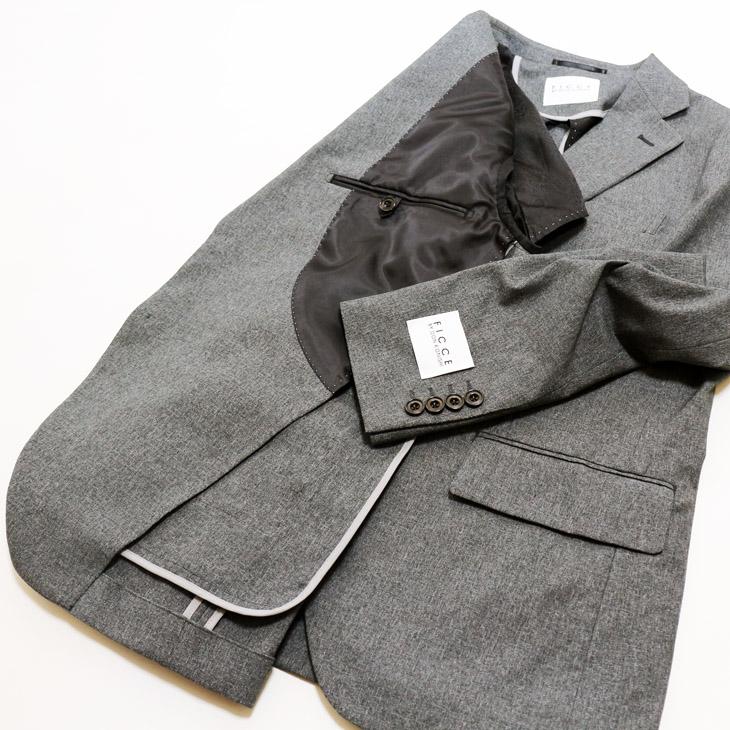 2026 新作 春夏 FICCE フィッチェ 東レ Dot Air 生地 やや淡灰グレー杢 無地系 ウエスト+6cm 次世代 メンズ スーツ スリム型 裾上げ済 次世代 | FICCE | 07