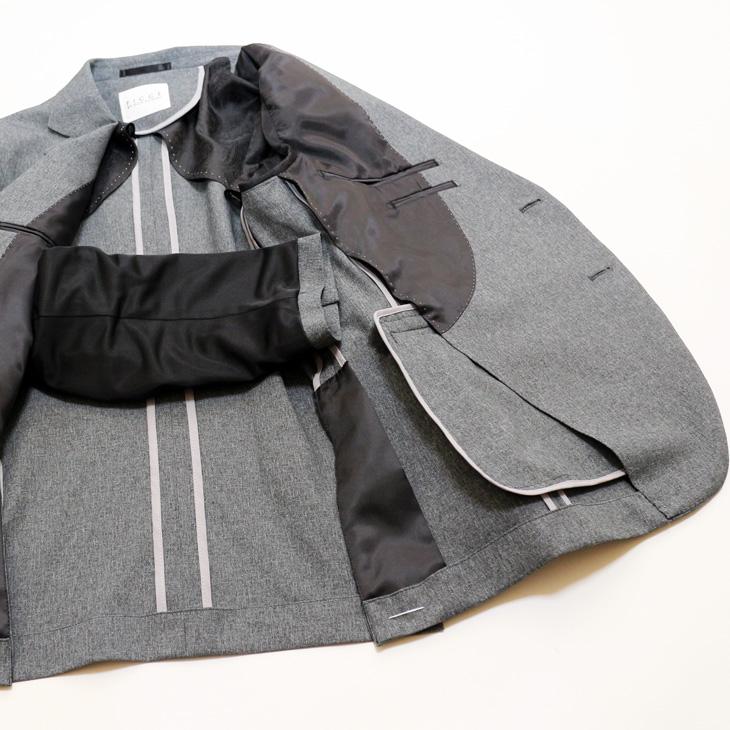 2026 新作 春夏 FICCE フィッチェ 東レ Dot Air 生地 やや淡灰グレー杢 無地系 ウエスト+6cm 次世代 メンズ スーツ スリム型 裾上げ済 次世代 | FICCE | 09