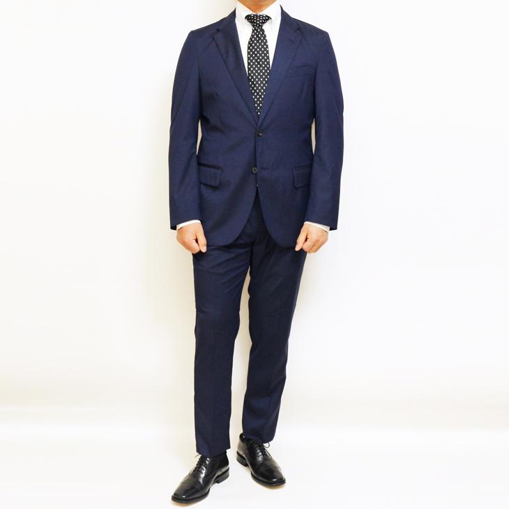 カジュアルスーツ メンズ 2026新作 春夏 ELLE PLANETE エルプラネット CARREMAN 濃紺ネイビー杢無地 ストレッチ 家庭洗濯可能 ウォッシャブル 2つボタン 次世代 | ELLE PLANETE | 02