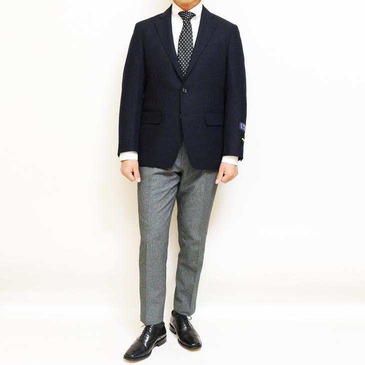 2026年 新作 春夏 ジャケット テーラード ブレザー renoma レノマ パリス 濃紺ネイビー杢無地 ドンゴロス風 モヘヤ混 尾州産 日本製生地 コンブレ (AB/BB体) | renoma | 01