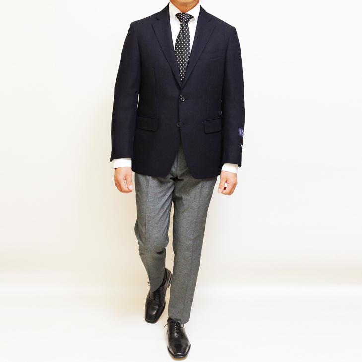 2026年 新作 春夏 ジャケット テーラード ブレザー renoma レノマ パリス 濃紺ネイビー杢無地 ドンゴロス風 モヘヤ混 尾州産 日本製生地 コンブレ (AB/BB体) | renoma | 02