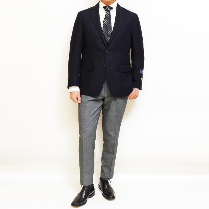 2026年 新作 春夏 ジャケット テーラード ブレザー renoma レノマ パリス 濃紺ネイビー杢無地 ドンゴロス風 モヘヤ混 尾州産 日本製生地 コンブレ (AB/BB体) | renoma | 03