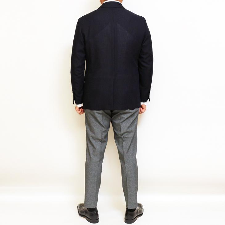 2026年 新作 春夏 ジャケット テーラード ブレザー renoma レノマ パリス 濃紺ネイビー杢無地 ドンゴロス風 モヘヤ混 尾州産 日本製生地 コンブレ (AB/BB体) | renoma | 05