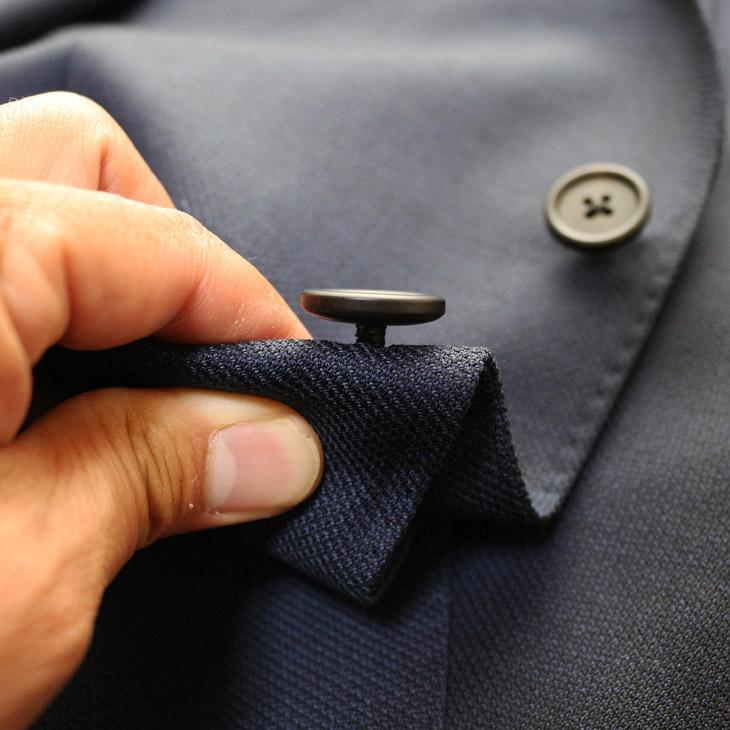 スーツ メンズ 新品 秋冬 ロロピアーナ 国内オーダー工場生産 濃紺ネイビー杢 無地系 2つボタン ビジネス スーツ (AB体) 日本製 | Loro Piana | 16