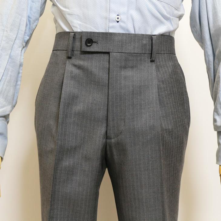 2026年 新作 春夏 renoma paris スリーピース スーツ （ベスト付き）メンズ 新品 レノマ パリス 淡灰グレー杢 8mmストライプ 2つボタン (AB体) J-REP05-2B | renoma | 11