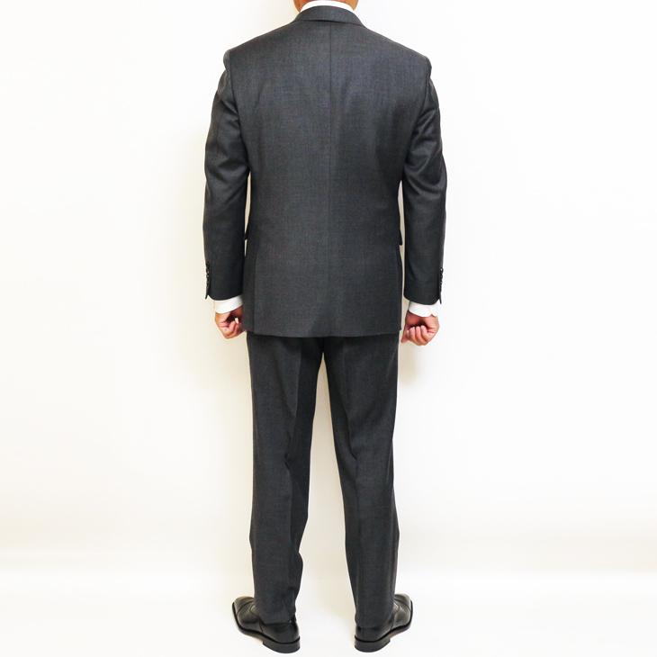 SALE レギュラー型 スーツ メンズ 新作 秋冬 西川毛織 Super100s 灰