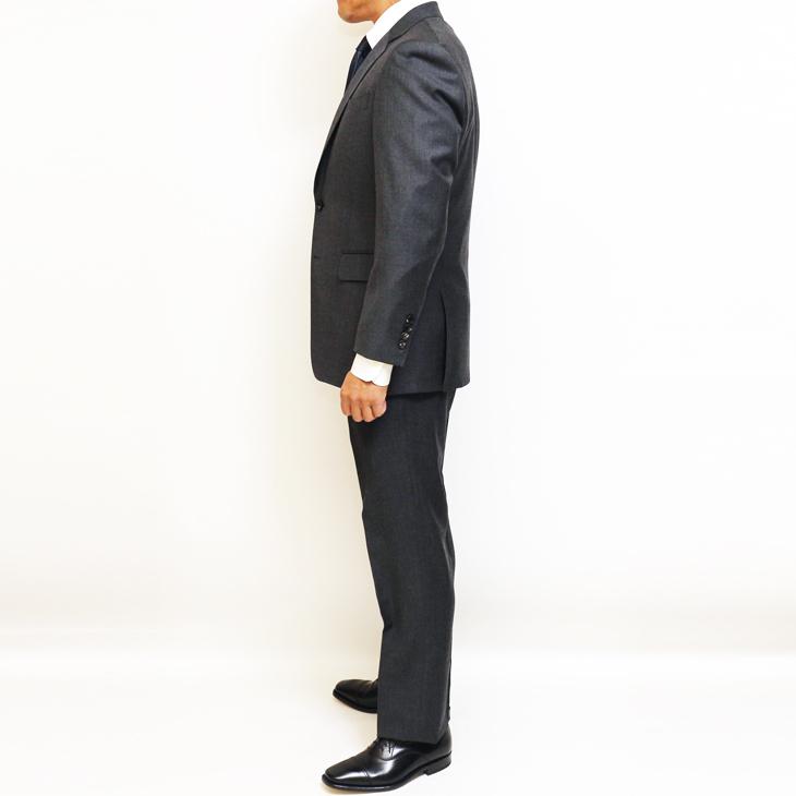 SALE レギュラー型 スーツ メンズ 新作 秋冬 西川毛織 Super100s 灰グレー杢無地 ナチュラルストレッチ 2つボタン ビジネス スーツ (AB体) YJP |  | 10