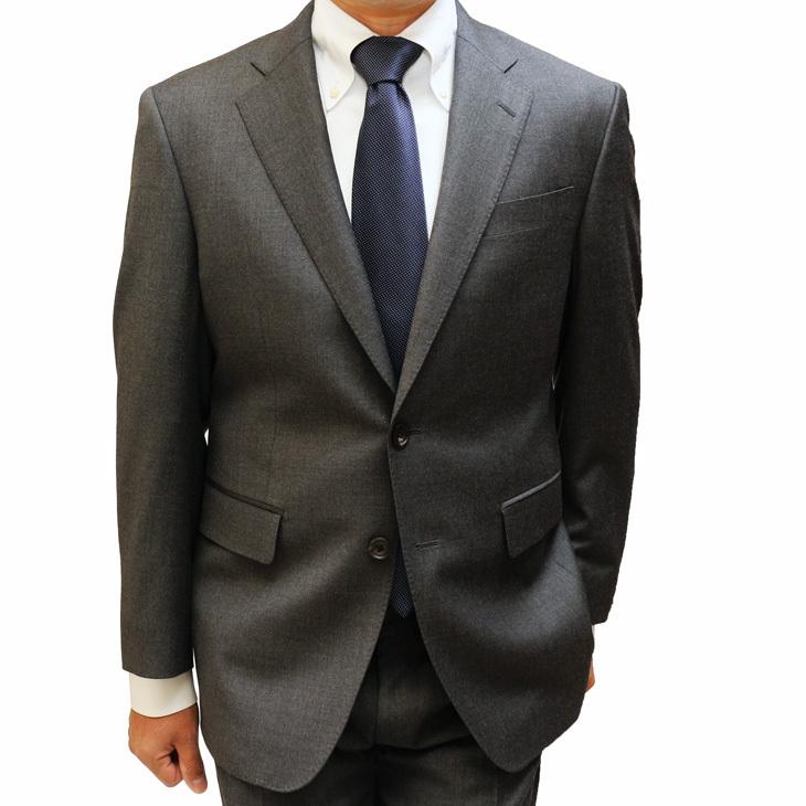 SALE レギュラー型 スーツ メンズ 新作 秋冬 西川毛織 Super100s 灰グレー杢無地 ナチュラルストレッチ 2つボタン ビジネス スーツ (AB体) YJP |  | 06