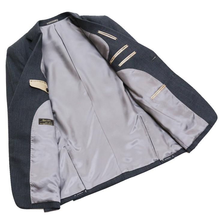 SALE レギュラー型 スーツ メンズ 新作 秋冬 西川毛織 Super100s 灰グレー杢無地 ナチュラルストレッチ 2つボタン ビジネス スーツ (AB体) YJP |  | 07