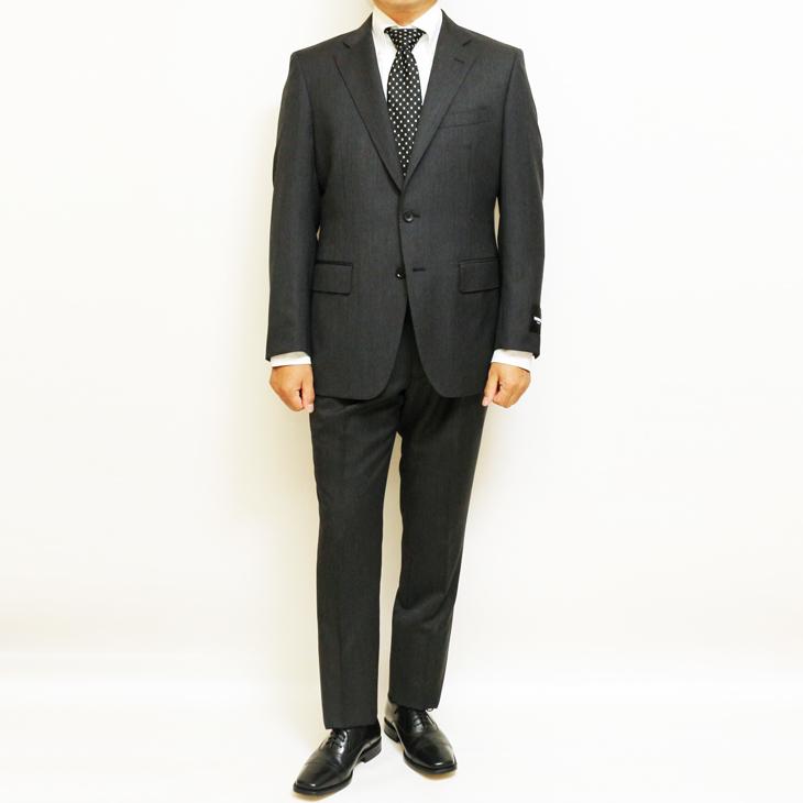 2026-27 スーツ メンズ 新品 秋冬 renoma paris レノマ パリス 灰グレー杢 ヘリンボーン ピュアウール100% DROP6.5 2つボタン ビジネス (AB/BB体) J-REP05-2B | renoma | 02