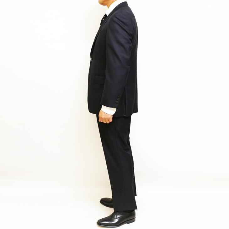 美品！【エルメネジルドゼニア】濃紺 スーツ 上下 【日本製】ウール 高級 ZEGNA 送料無料 秋冬Ermenegildo Zegnaエルメネジルド・ゼニア