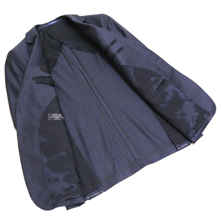 SALE 2025-26 新作 スーツ メンズ 秋冬 春夏 新品 REDA  Super110s 国内オーダー工場生産 ブルー系 濃紺ネイビー杢無地 ビジネス ゆったり型 (A/AB/BB体) 日本製 |  | 05
