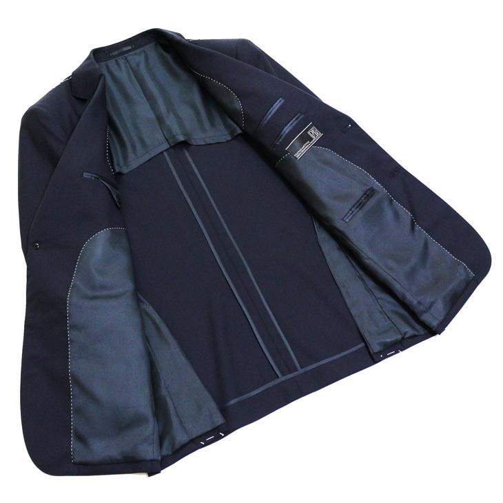 ジャケット テーラード ブレザー 春夏 新品 DEER コンブレ ウール100％ 艶消しシルバー メタルボタン 濃紺ネイビー無地  ゆったり型 2つボタン ジャケット |  | 07