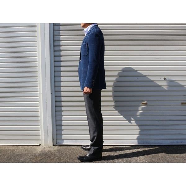 2017-18秋冬モデル 新品 stanley blacker スタンリーブラッカー 濃紺ネイビー系 デニム風ジャージ素材 ジャケット やや細め |  | 02