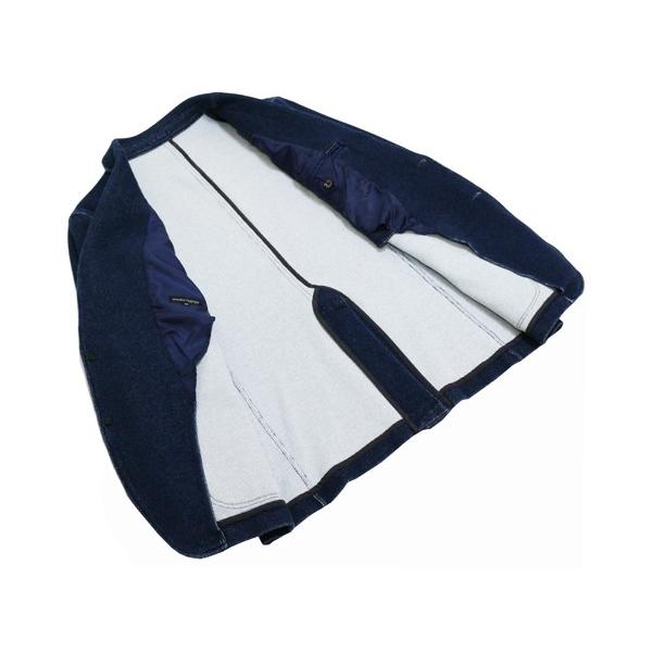 2017-18秋冬モデル 新品 stanley blacker スタンリーブラッカー 濃紺ネイビー系 デニム風ジャージ素材 ジャケット やや細め |  | 05