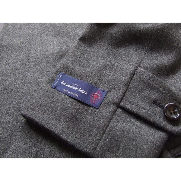 エルメネジルドゼニア 100％カシミア ステンカラー ロングコート 秋冬新品 Ermenegildo Zegna  「国内オーダー工場仕立」 灰グレー杢 無地 | ZEGNA | 01