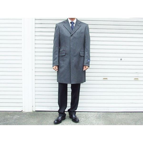 秋冬新品 Ermenegildo Zegna エルメネジルドゼニア100％カシミア「国内オーダー工場仕立」灰シルバーグレー杢 新型チェスターハーフコート | ZEGNA | 01