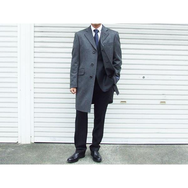 秋冬新品 Ermenegildo Zegna エルメネジルドゼニア100％カシミア「国内オーダー工場仕立」灰シルバーグレー杢 新型チェスターハーフコート | ZEGNA | 02