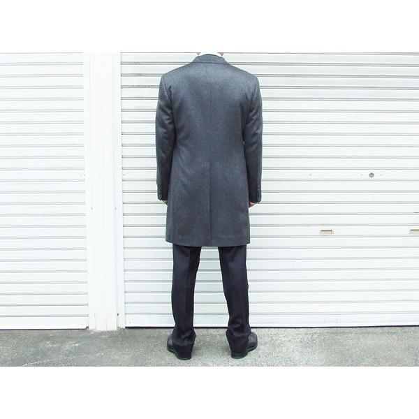 秋冬新品 Ermenegildo Zegna エルメネジルドゼニア100％カシミア「国内オーダー工場仕立」灰シルバーグレー杢 新型チェスターハーフコート | ZEGNA | 04