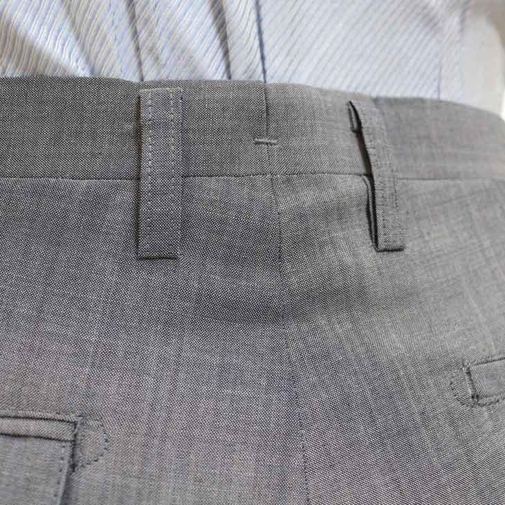 定番カラー無地2色 スリム ノータック 家庭洗濯ＯＫ 「 超細スリム 」  ノータック 洗濯機で洗える パンツ TREBIO 春夏新品 79cm〜94cm |  | 15