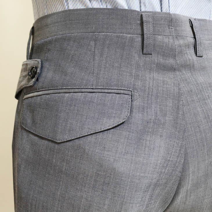 定番カラー無地2色 スリム ノータック 家庭洗濯ＯＫ 「 超細スリム 」  ノータック 洗濯機で洗える パンツ TREBIO 春夏新品 79cm〜94cm |  | 16