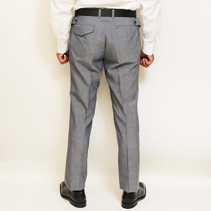 定番カラー無地2色 スリム ノータック 家庭洗濯ＯＫ 「 超細スリム 」  ノータック 洗濯機で洗える パンツ TREBIO 春夏新品 79cm〜94cm |  | 05