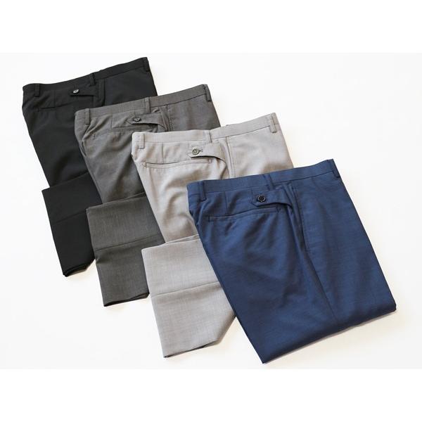 爽快カラー無地2色 スリム ノータック 家庭洗濯ＯＫ 「 超細スリム 」  ノータック ナチュラル・ストレッチ 洗濯機で洗える パンツ TREBIO 春夏新品 76cm〜94cm |  | 04