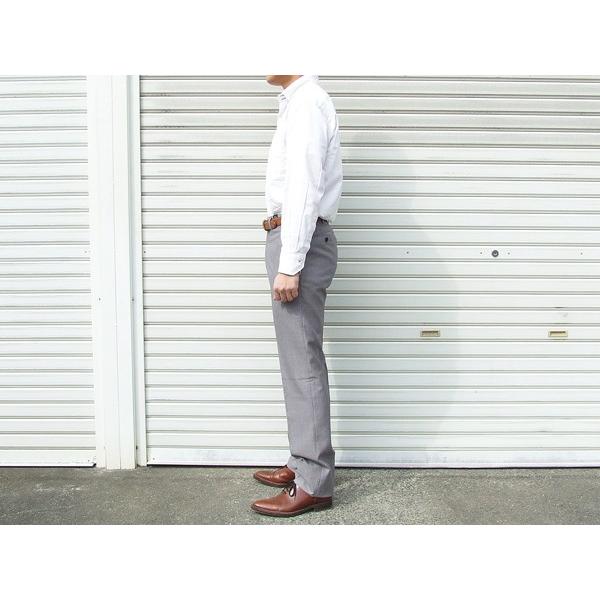 シャドーストライプ2色 ノータック 「 やや細スリム 」  家庭洗濯ＯＫ 洗濯機で洗える パンツ TREBIO 春夏新品 76cm〜94cm 型番MT-12 |  | 02