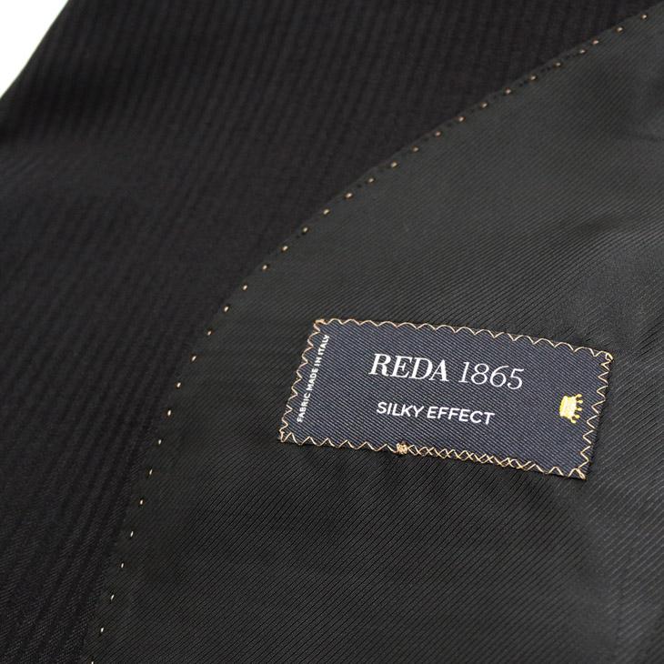 スリム型 スーツ メンズ 新品 春夏 REDA レダ シルキーエフェクト 黒ブラック 織柄シャドーストライプ 2つボタン ビジネス (A/AB体) WJSE2 |  | 08