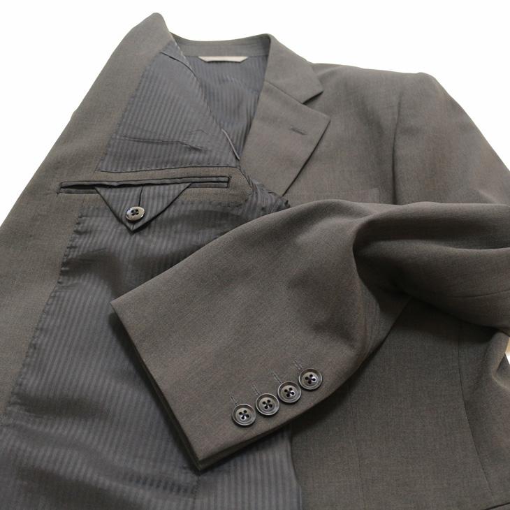 超特価 スーツ メンズ 通年 オールシーズン 新品 灰グレー杢 無地 2つボタン ビジネス スーツ やや細め型 レギュラーモデル (A/BB体) |  | 05