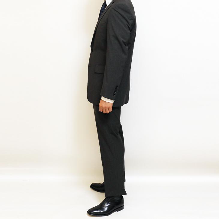 超特価 スーツ メンズ 通年 オールシーズン 新品 灰グレー杢 無地 2つボタン ビジネス スーツ やや細め型 レギュラーモデル (A/BB体) |  | 07